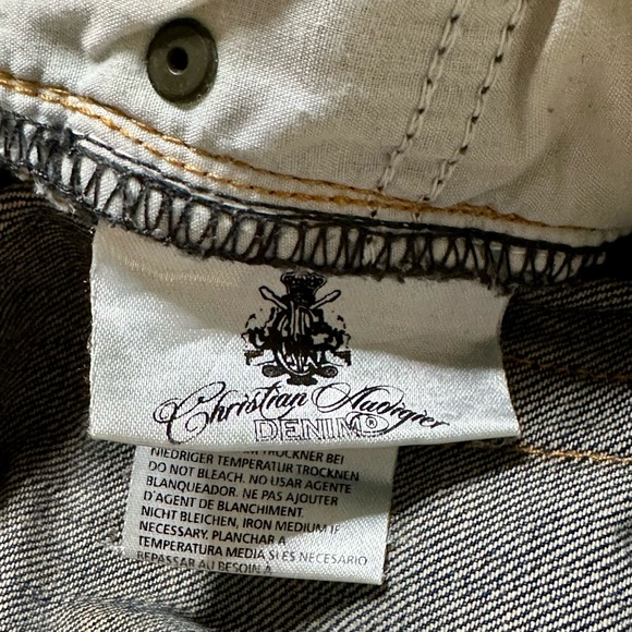 Christian Audigier Denim Men’s Slightly Distressed Jeans. Size 34 x 32 - Picture 14 of 16